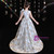 In Stock:Ship in 48 Hours Blue Sequins Hi Lo Flower Girl Dress