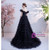 In Stock:Ship in 48 Hours Black Tulle Tiers Prom Dress