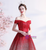 In Stock:Ship in 48 hours Red Sequins Off the Shoulder Prom Dress