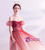 In Stock:Ship in 48 hours Burgundy Tulle Beading Prom Dress