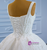 White Ball Gown Tulle Sequins Straps Wedding Dress