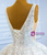 White Tulle Sequins V-neck Luxury Wedding Dress