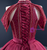 Luxury Burgundy Satin Halter Beading Prom Dress