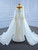 White Mermaid Tulle Long Sleeve Pearls Wedding Dress