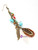Feather And Stone Detail Drop Earrings