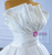 White Satin Strapless Pleats Pearls Wedding Dress