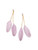 Feather Decorated Earrings With Faux Pearl
