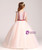 Pink Tulle Red Appliques Flower Girl Dress