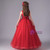 Red Tulle Beading Flower Girl Dress