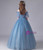 Blue Tulle Sequins Pleats Flower Girl Dress