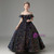 Navy Blue Ball Gown Sequins Flower Girl Dress