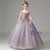 Purple Sequins Tulle Flower Girl Dress