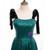 Green Sequins Straps Tea Length Prom Dress