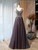 Gray Tulle V-neck Beading Sequins Prom Dress