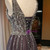 Gray Tulle V-neck Beading Sequins Prom Dress