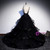 Black Tulle Double Straps Beading Prom Dress