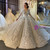 Dubai Handwork Beading Long Sleeve Beading Appliques Wedding Dress