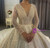 Seuqins V-neck Long Sleeve Champagne Wedding Dress