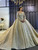 Sequins Appliques Long Sleeve Beading Wedding Dress