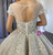 New arrivals Champagne Sequins Cap Sleeve Beading Wedding Dress