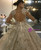 Sequins Long Sleeve Backless Heavy Industry Embroidery Palace Retro Wedding Dress