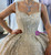 Champagne Strap Princess Beading Sequins Wedding Dress