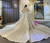 White Sequins Beading Square Short Sleeve Wedding Dress