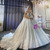 White Tulle Sequins Cap Sleeve Backless Wedding Dress