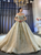 Court Princess Elegant Off the Shoulder Beading Sequins Wedding Dress