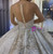 White Long Sleeve Appliques Beading Elegant Wedding Dress