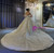 Champagne Sequins Beading Long Sleeve Wedding Dress