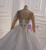 Dubai Style White High Neck Crystal Long Sleeve Wedding Dress