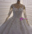 Luxury Sequins Beading Long Sleeve Flower Wedding Dress