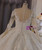 Luxury Sequins Beading Long Sleeve Flower Wedding Dress