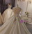 Royal Retro Princess Sequins Appliques Long Sleeve Wedding Dress