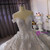 White Tulle 3D Appliques Beading Wedding Dress