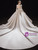 White Satin Lace Top Long Sleeve Backless Wedding Dress