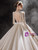 White Satin Lace Top Long Sleeve Backless Wedding Dress