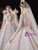 White Satin Lace Top Long Sleeve Backless Wedding Dress