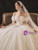 Ivory White Tulle Off the Shoulder Beading Wedding Dress