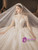 Sequins Tulle Off the Shoulder Wedding Dress With Detachable Sleeve