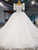 Tulle Sequins Beading Short Sleeve Backless Wedding Dress