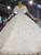 White Tulle Sequins Beading Backless Wedding Dress