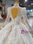 Luxury V-neck Long Sleeve Beading Sequins Wedding Dress