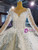 Long Sleeve Backless Sequins Appliques Beading Wedding Dress