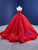 Princess Red Tulle Strapless Pleats Prom Dress