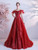 In Stock:Ship in 48 Hours Dark Red Sequins Beading Prom Dress