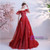 In Stock:Ship in 48 Hours Dark Red Sequins Beading Prom Dress