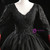 Black Tulle V-neck Short Sleeve Beading Quinceanera Dress