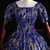 Royal Blue Sequins Short Sleeve Square Quinceanera Dress